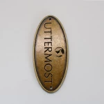 Retro nostalgic high-quality brand logo custom copper label