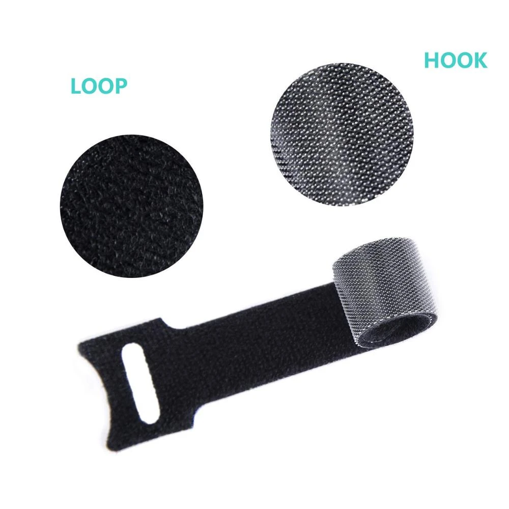 Reusable Cable Strap Hook and Loop Fastening Cable Ties