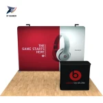 Reusable Portable Pop Up Tension Fabric Trade Show Display Exhibition Booth Stand Fairing In Aluminum