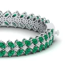 REYES Women Fashion 14K 18K Gold Moissanite Tennis Bracelet Hot Selling 17ct Emerald Gemstone Fine Chain Link Bracelets