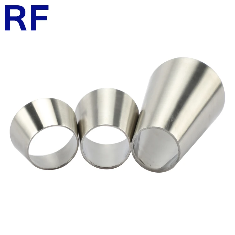RF Sanitary Pipe Fitting Stainless Steel 304 316L Welded Concentric Reducer