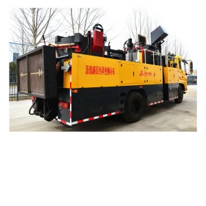 road construction machinery mobile asphalt mixing vehicle road repair equipment