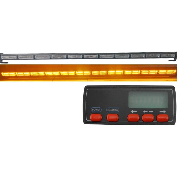 Road safety slim bar light 132W 48inch super bright display control led warning traffic advisor