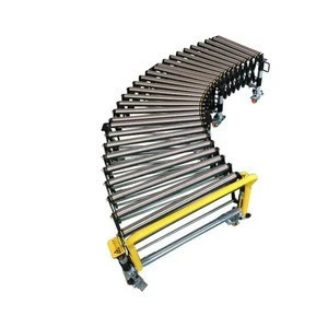 Roller conveyor accordion for box transfer