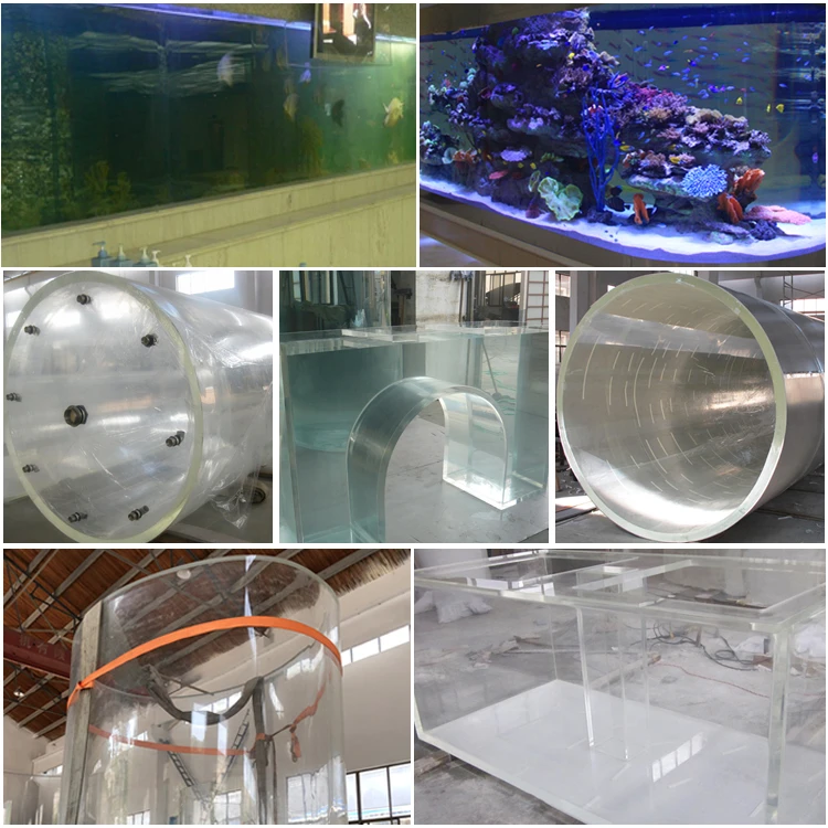 Round Aquarium cylindrical fish tank Factory supply custom large acrylic fish tank aquarium