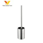 Round Shape Standing Type Stainless Steel Bathroom Toilet Brush Holder with Brush