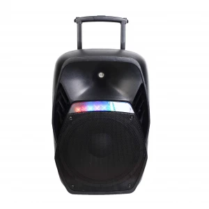 RQSONIC CART15AVX 15&#x27;&#x27; 120W Portable Trolley Battery Powered Speaker Active Plastic Outdoor Speaker  Karaoke Player Iheartradio