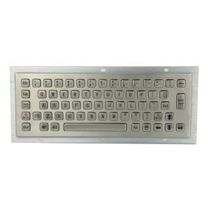 Ruggesd 65 Keys Panel Mount Kisok CNC Machine Keyboards Stainless Steel Industrial Metal Keyboard