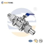 [Ruoteng] Industrial Equipment & Components Union Type CF8 with ISO5211 Pad Butt Weld End 3PC Ball Valve