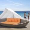 Sailboat shape outdoor seaside poolside sun bed/daybed