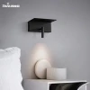 Savia Aluminum Modern Small 3W Adjustable Rotatable Surfaced Wall Mounted Lamp LED COB Bedside Reading Lamp With USB Book Light