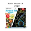 Scratch Painting Art Dragon animal DIY magic rainbow paper Drawing Paper kid craft set