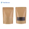 Sealable Printed Stand Up Kraft Paper Tea Packaging Bag