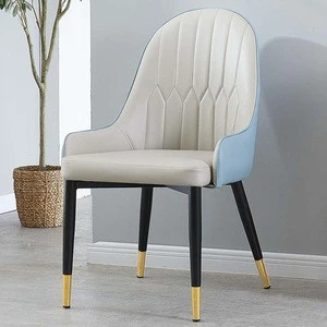 Sell best Nordic light luxury restaurant chair home modern minimalist restaurant leather chair
