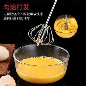 Semi-automatic Metal Manual Stainless Steel Small Egg Blender Mixer 304 Stainless Steel