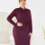 Sexy Belted Stand Collar Slim-Fitting Clothing Autumn And Winter Women&#x27;s Clothing Ladies Plus Size Sweater Knitted Dress
