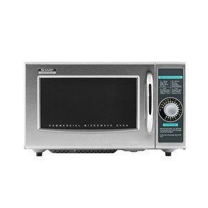 Sharp R-21LCFS Medium Duty 1000 Watt Microwave Oven With Dial  Timer