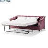 Shayne Luxury High-end Customize Modern Red Fabric Nailheads Tufted 2 Seater Sofa Bed Furniture Living Room Company Velvet Sofa