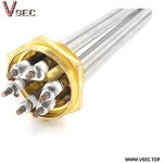 Shenzhen factory electric industrial heating elements 12V 220V 380V 2KW 3KW 2"BSP immersion water heater with thermostat