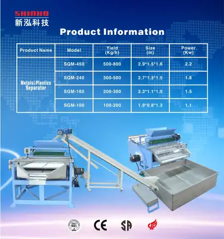 Buy Shinho Automatic Separation Machine Metal And Plastic Vibrating ...