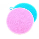 Silicone dishwashing brush and multi-purpose cleaning brush
