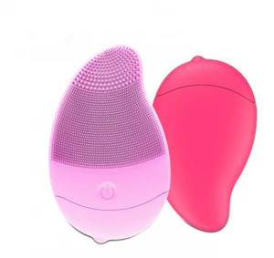 Silicone Electric Face Cleaning Massage Battery Powered Waterproof Facial Pore Deep Cleansing Brush Make Up Cleaner