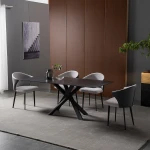 Simple design Carbon Steel dining table color optional high-quality hotel restaurant dining table
