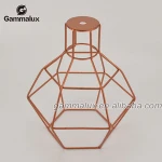 Simple Indoor Cage Pendant Lamp Iron Cage Lamp - Red Copper