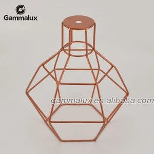 Simple Indoor Cage Pendant Lamp Iron Cage Lamp - Red Copper