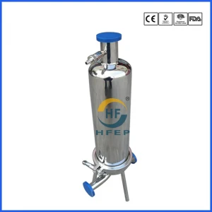 Single element cartridge in stainless steel housing industrial water canister filter