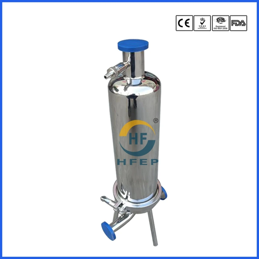 Single element cartridge in stainless steel housing industrial water canister filter