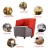 Import Single seater hotel fabric upholstered tub chair with castors for removable for living room from China