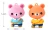 Import small animal character toys pvc 3D figurines carton bear action figure keychain from China