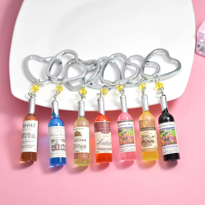 Small bottle personalized key ring