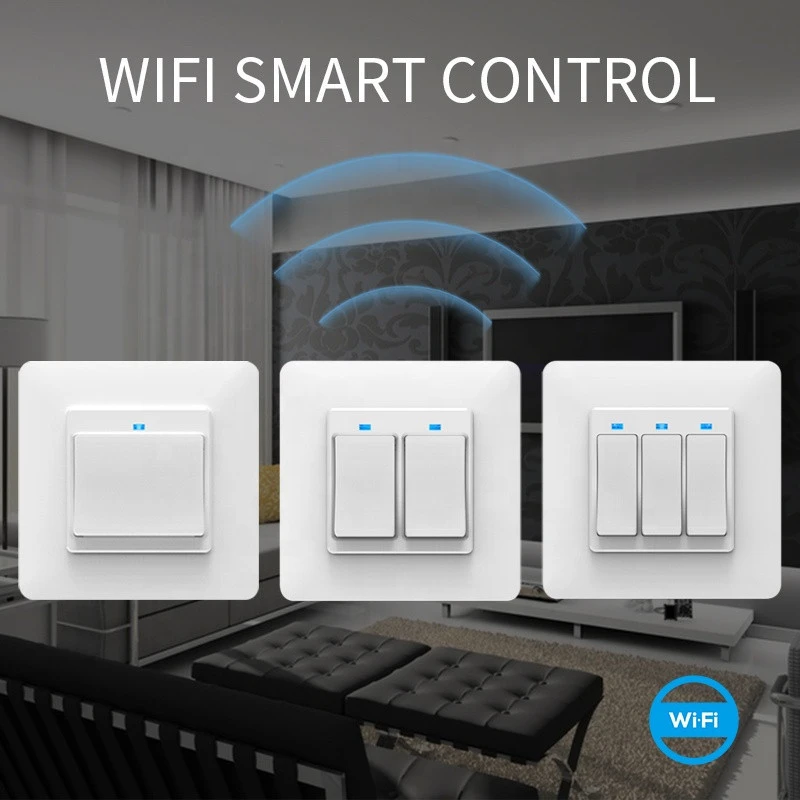 Smart touch switches for home automation wifi smart Mechanical switch 2 gang