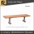 Import Smooth Finish Designer Wooden Bench with Iron Legs from India
