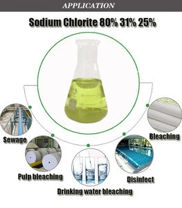 Sodium Chlorite Used for bleaching pulp, fiber, flour, starch, grease