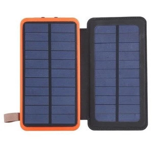 Solar Charger 30000mAh, Fast Charger Outdoor Portable Power Bank with 2 Solar Panels Waterproof