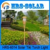 Solar Tiki Torches Lighting 1 Pack Bamboo Flickering Outdoor Lighting Adjustable