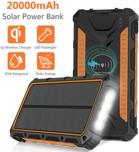 Solar Wireless Power Banks 20000mah Wireless Solar Power Banks 20000mah