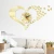Import Solhui Creative DIY Acrylic Mirror Heart Shaped Wall Clock, Decals Clocks Home Decoration from China