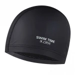 Solid Color Long Hair Swimming Cap Waterproof Swim Caps with PU Coated