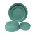 Import solid color western design unbreakable matte bamboo household melamine dinnerware set from China