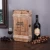 Import Solid Wood Red Wine Gift Box wood gift boxes wholesale 2 Pack of Raw Wine gift box from China