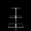 Square Acrylic Dessert Tower Holder 3 Tiers Acrylic Cupcake Stand