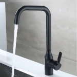 Square Single Handle Sink Kitchen Faucet Deck Mounted Brass Sanitary Ware Kitchen Faucet Mixer Tap