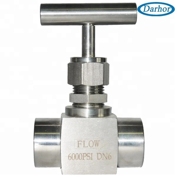 Stainless steel 304 SS316 1/8-2female 3000/6000PSI high pressure gas oil panel mount stainless steel Needle valve