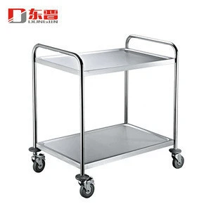Stainless Steel Catering Utility Restaurant Food Service 3 Tier Rolling Carts And Serving Trolleys Price