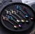 Import Stainless Steel Coffee Spoons 10pcs Teaspoons Colorful Music Note Spoon for Stirring Dessert Espresso Latte Sugar Small Spoons from China