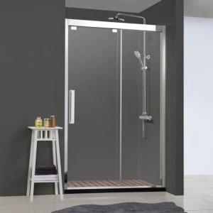 Stainless steel hardware sliding frameless glass shower door